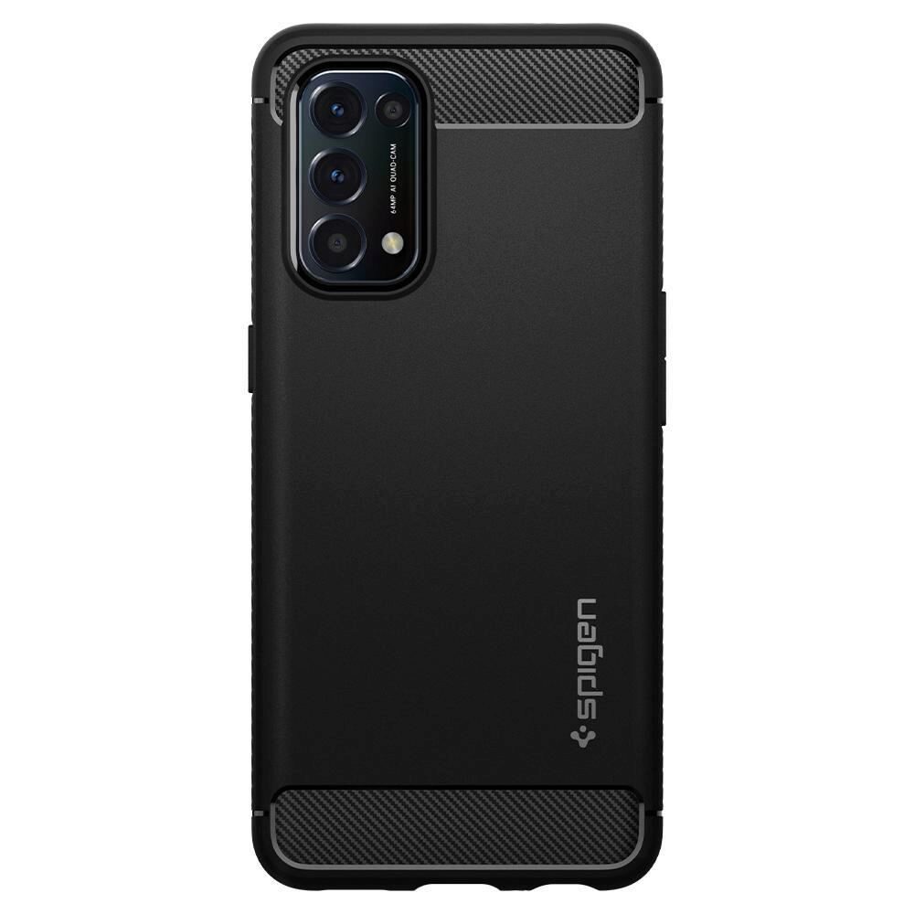 Husa Antisoc Premium Spigen Rugged Armor pentru Oppo Reno 5 5G/Find X3 Lite, Protectie la Standarde Militare, Negru