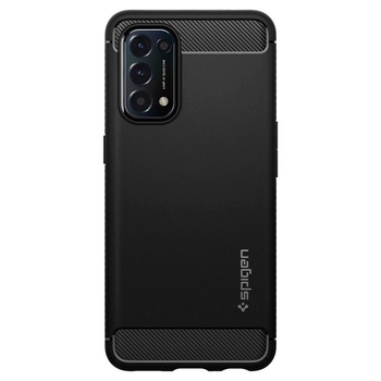 Husa Antisoc Premium Spigen Rugged Armor pentru Oppo Reno 5 5G/Find X3 Lite, Protectie la Standarde Militare, Negru Husa Antisoc Premium Spigen Rugged Armor pentru Oppo Reno 5 5G/Find X3 Lite, Protectie la Standarde Militare, Negru
