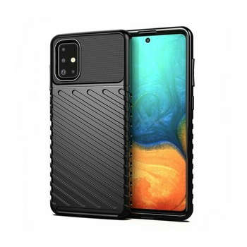 Husa Rugged Cover din TPU Flexibil pentru Samsung Galaxy A21s, Black Husa Rugged Cover din TPU Flexibil pentru Samsung Galaxy A21s, Black