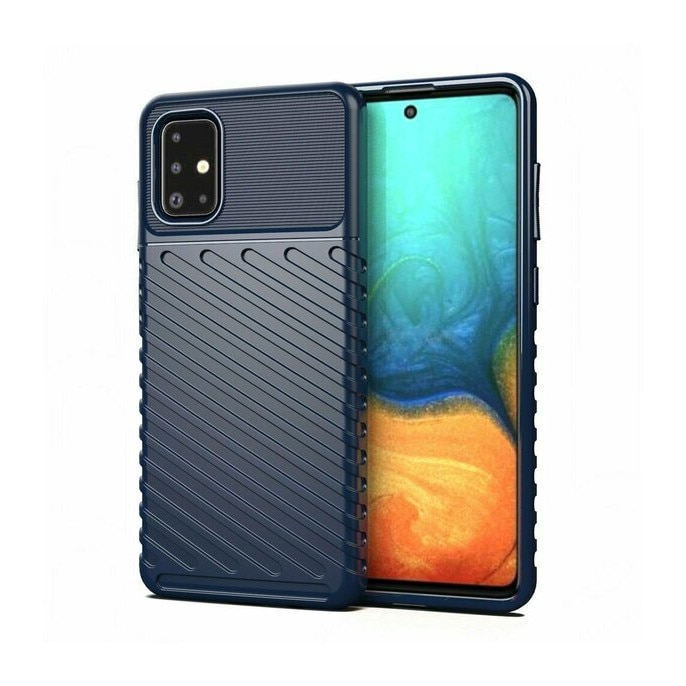 Husa Rugged Cover din TPU Flexibil pentru Samsung Galaxy A21s, Blue