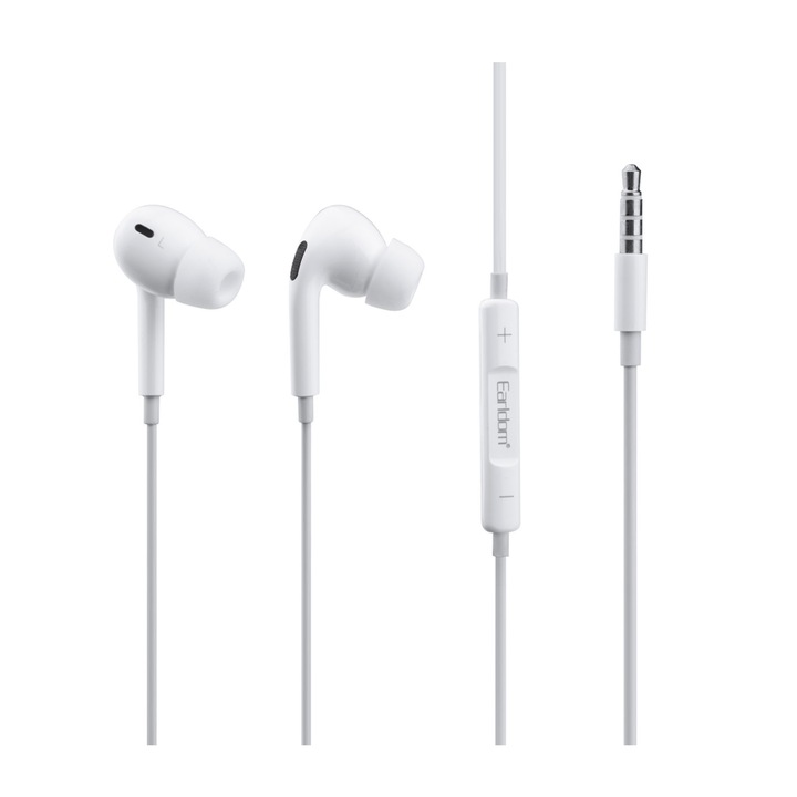 Casti in ear high quality, Ultra Bass, conector jack, Alb, BBL2194