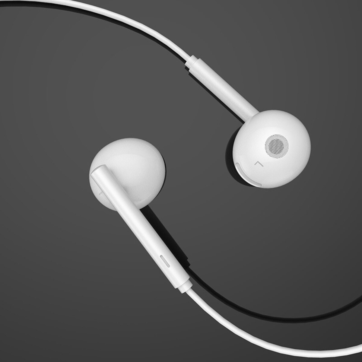 Casti in-ear cu microfon, HOCO L10, pentru smartphone, conector USB Tip C, control pe fir, cablu 115 cm, Alb Alb