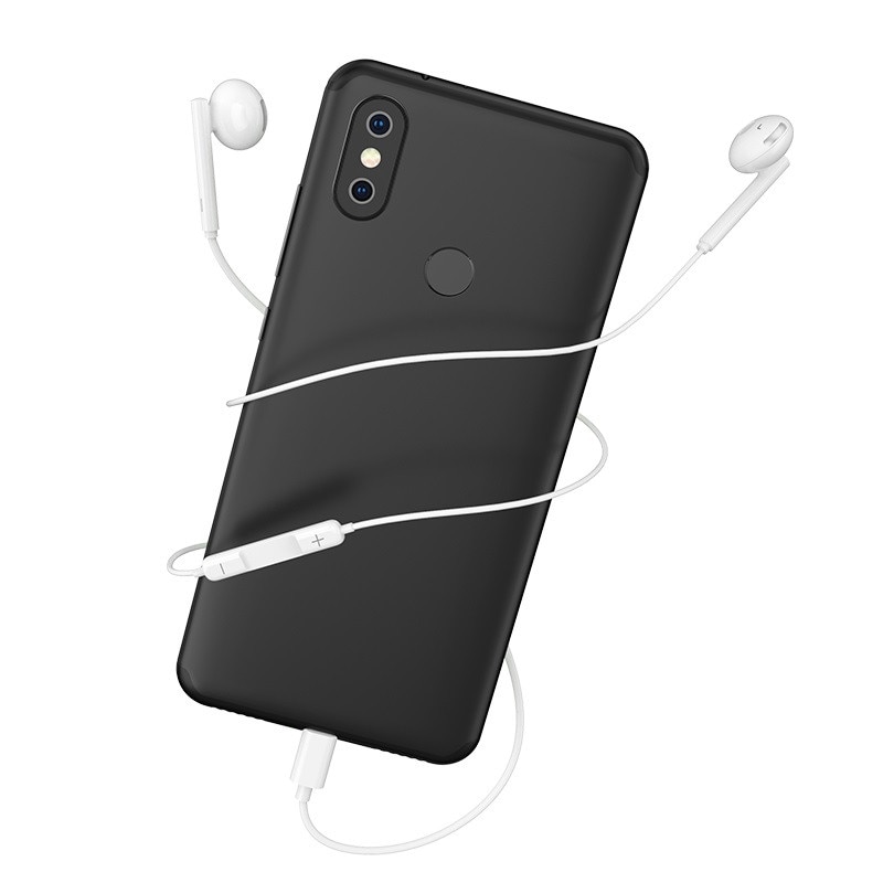 Casti in-ear cu microfon, HOCO L10, pentru smartphone, conector USB Tip C, control pe fir, cablu 115 cm, Alb Alb