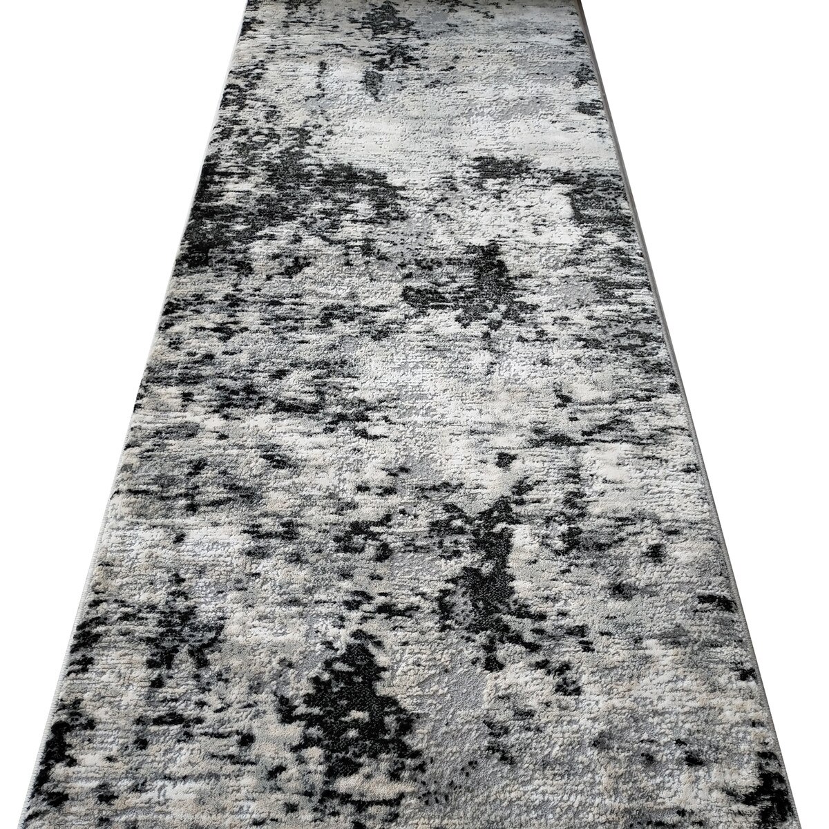 Covor traversa gri / negru / alb 120X150 cm grosime 12 mm, greutate 2,3 kg/mp