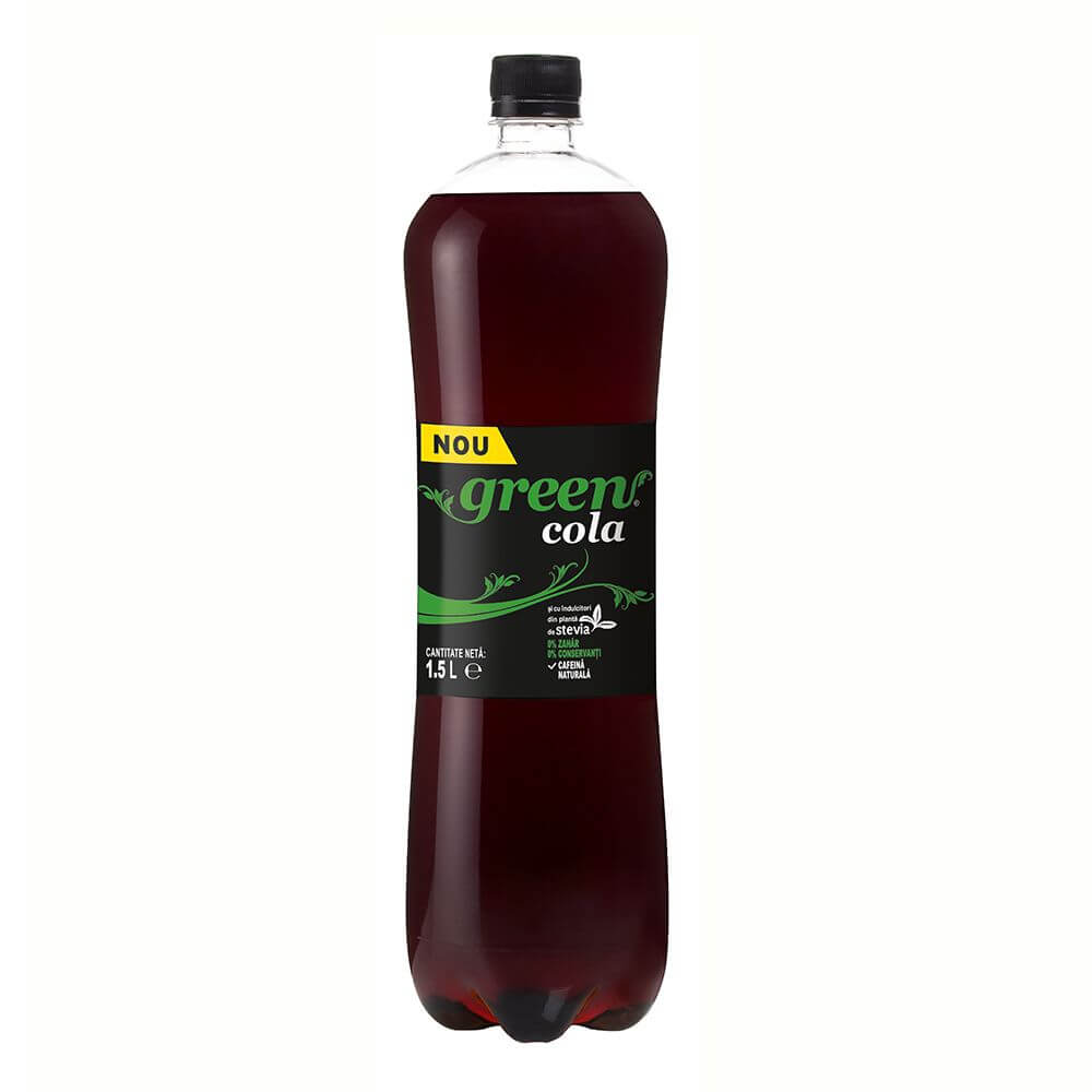 Bautura Carbogazoasa Green Cola, 1.5 L