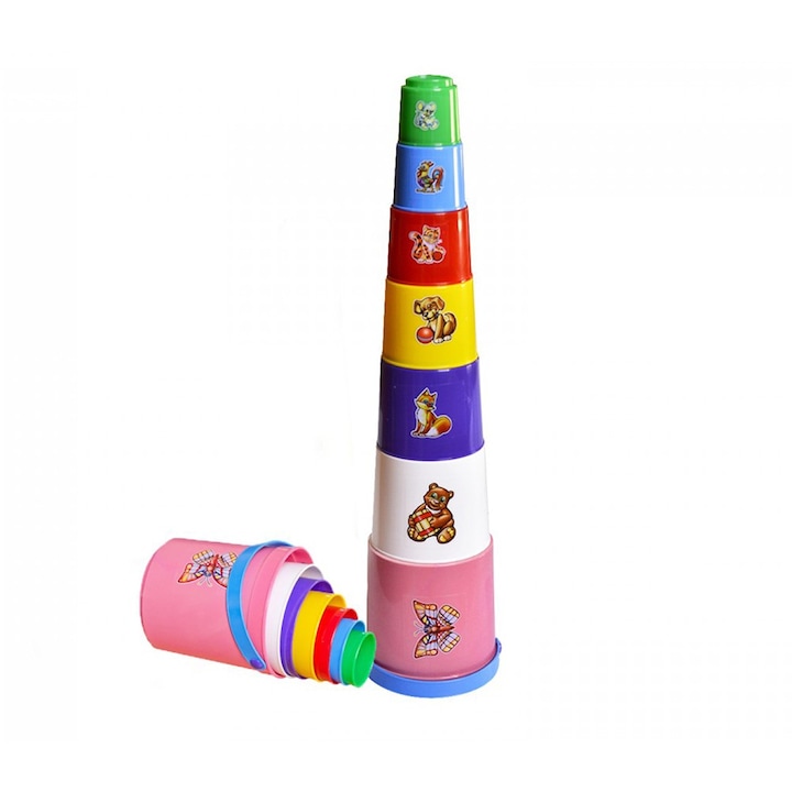 Кула с кофичка и чашки 7 елемента Technok Toys W3295, многоцветен