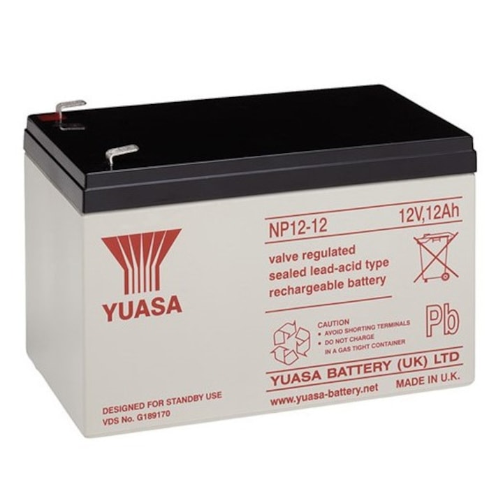 Оловно-киселинна батерия Yuasa, 12V, 12Ah
