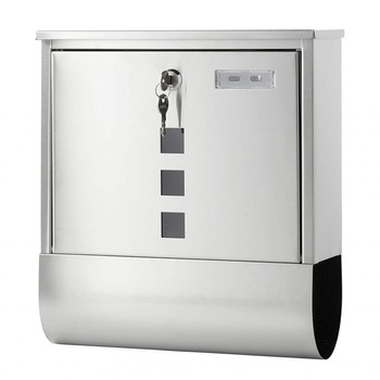 Cutie postala, Zola®, metal, cu loc pentru ziar, argintie, 33.5x37x12.5 cm Cutie postala, Zola®, metal, cu loc pentru ziar, argintie, 33.5x37x12.5 cm