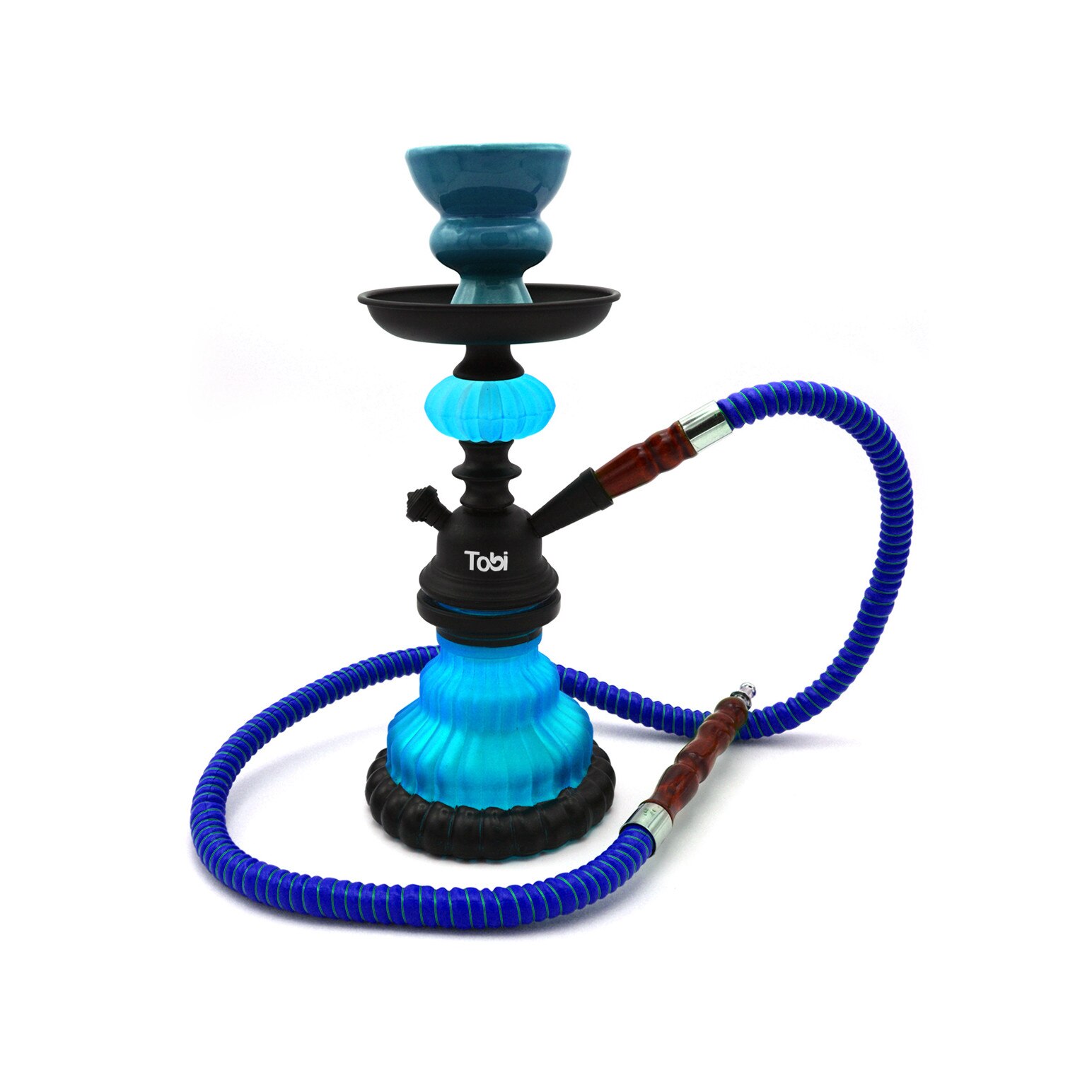 Narghilea Tobi, Belkas, 1 furtun, Albastru, 26 cm