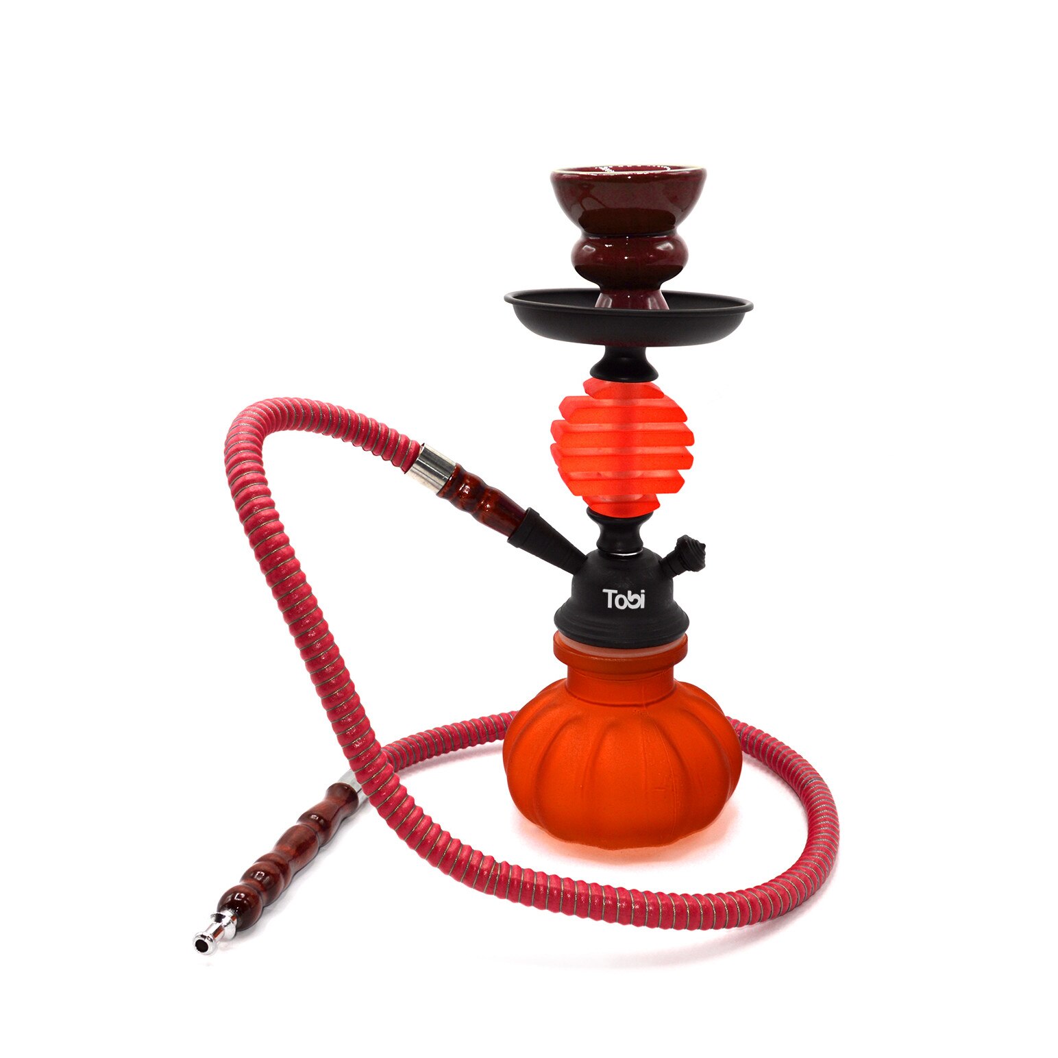 Narghilea Tobi, Tanis, 1 furtun, Rosu, 27 cm