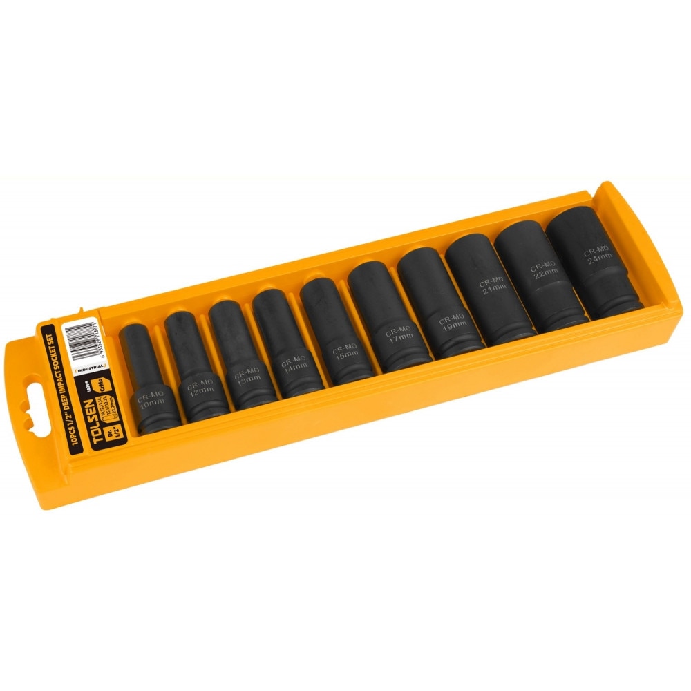 Set 10 chei tubulare lungi pentru impact 1/2
