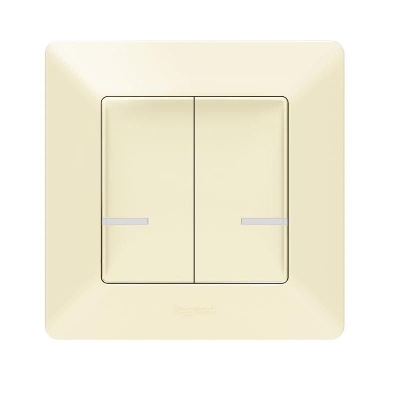 Intrerupator fara fir pentru iluminat - 2 posturi Legrand Valena Life with Netatmo, Ivoire