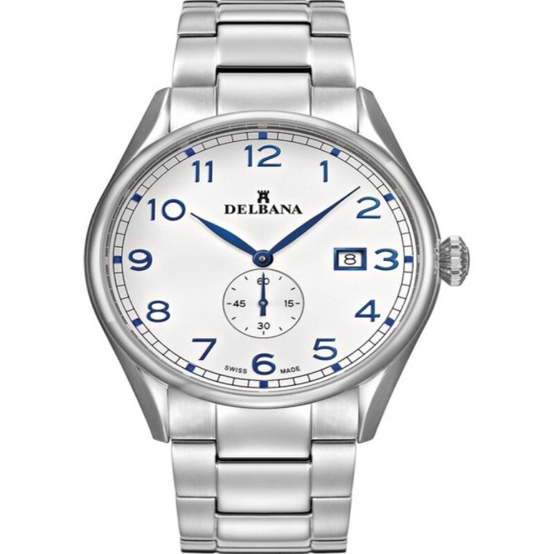 Ceas barbatesc Delbana 41701.626.6.061, Otel inoxidabil, 5 ATM, Argintiu