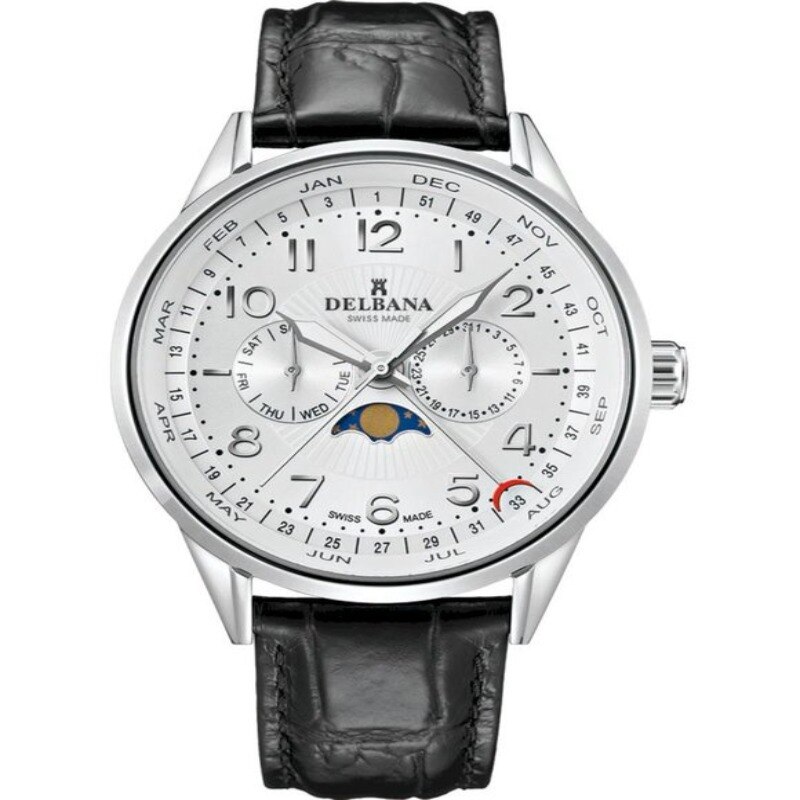 Ceas barbatesc Delbana 41601.672.6.034, Otel inoxidabil, 3 ATM, Negru