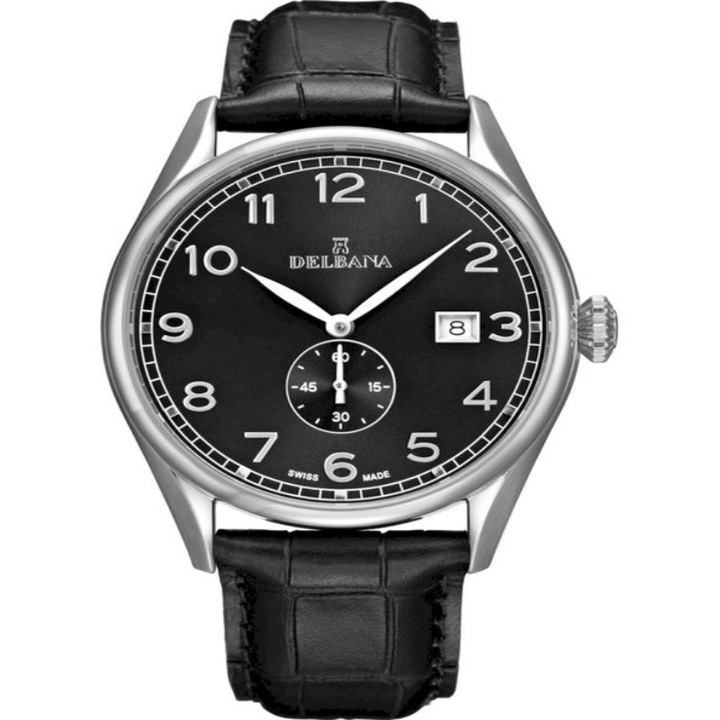 Delbana férfi karóra 41601.682.6.032, rozsdamentes acél, zafír kristály, 5 ATM, fekete