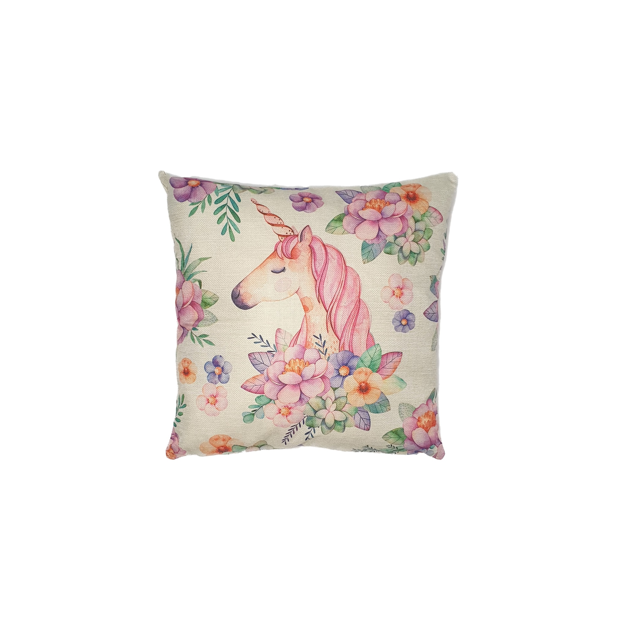Perna decorativa unicorn 43 x 43 cm, Nichita Impex, flori