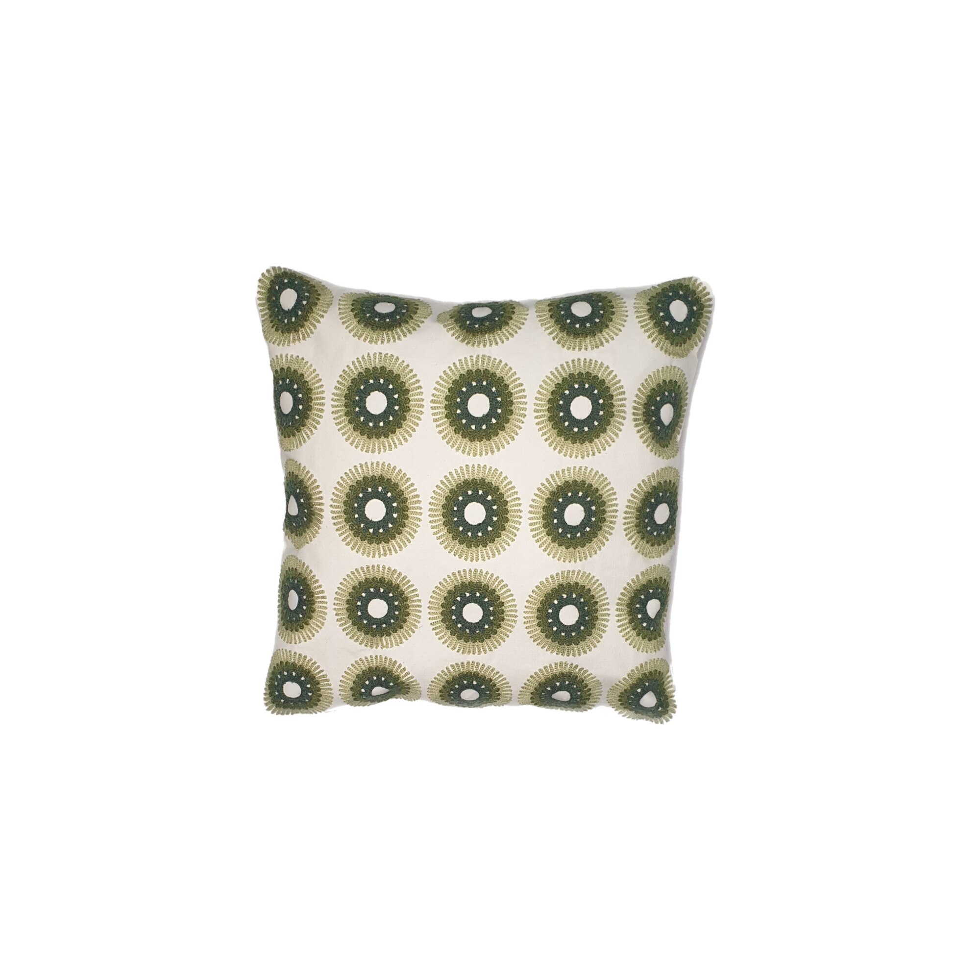 Perna decorativa brodata 43 x 43 cm, Nichita Impex, verde