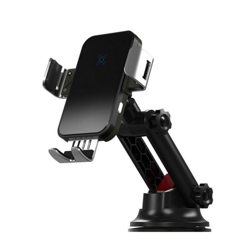 Suport auto universal 2 in 1 Tech-Protect R3, Incarcare Wireless, 15W, rotire 360 grade, Cablu USB-C, Negru