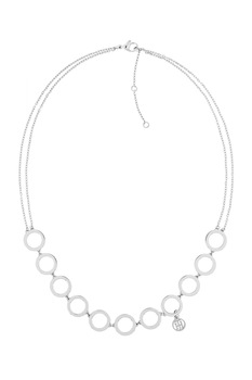 Tommy Hilfiger, Colier ajustabil din otel inoxidabil, Argintiu Tommy Hilfiger, Colier ajustabil din otel inoxidabil, Argintiu