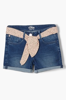 s.Oliver, Pantaloni scurti de denim din amestec de lyocell, Albastru s.Oliver, Pantaloni scurti de denim din amestec de lyocell, Albastru
