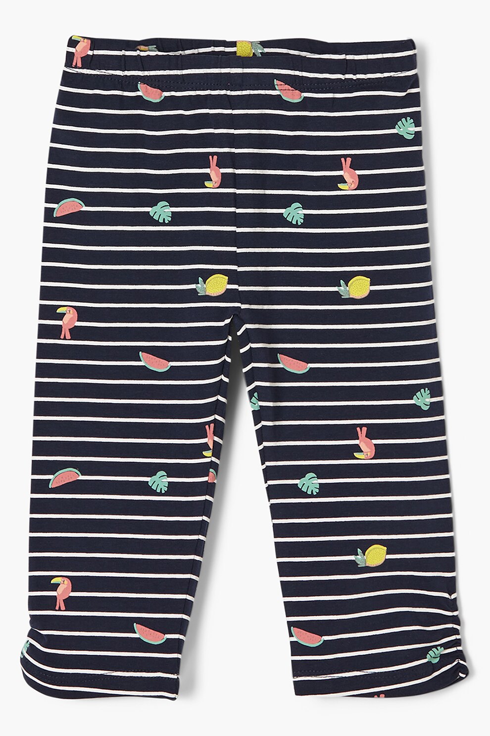 s.Oliver, Colanti in dungi cu imprimeu grafic, Bleumarin/Alb/Roz