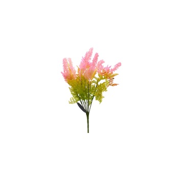 Planta artificiala cu 7 fire, Naimeed D3082, culoare Verde / Roz, 38 x 16 cm Planta artificiala cu 7 fire, Naimeed D3082, culoare Verde / Roz, 38 x 16 cm