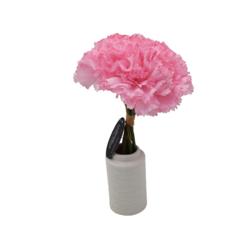 Buchet artificial cu 7 fire, Naimeed D3094, culoare Roz, 24 x 13 cm