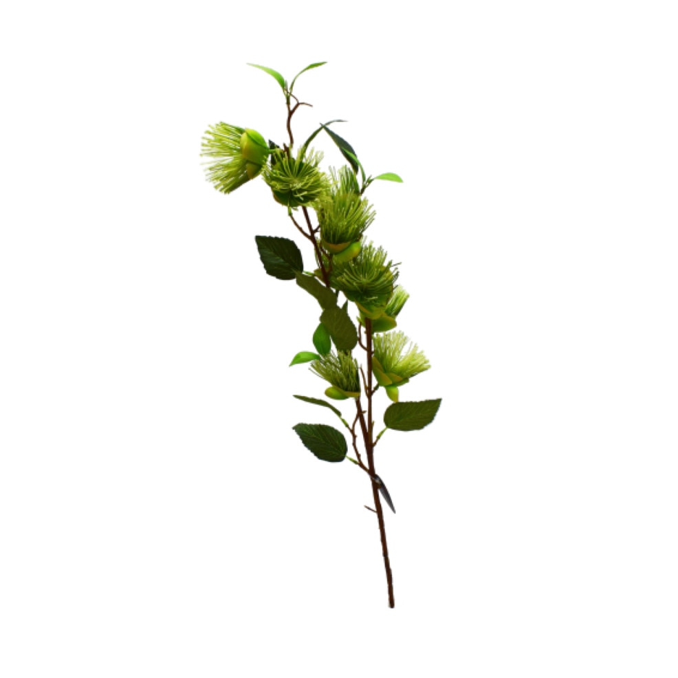 Planta artificiala cu 8 fire, Naimeed D3110, culoare Verde / Alb, 95 x 18 cm