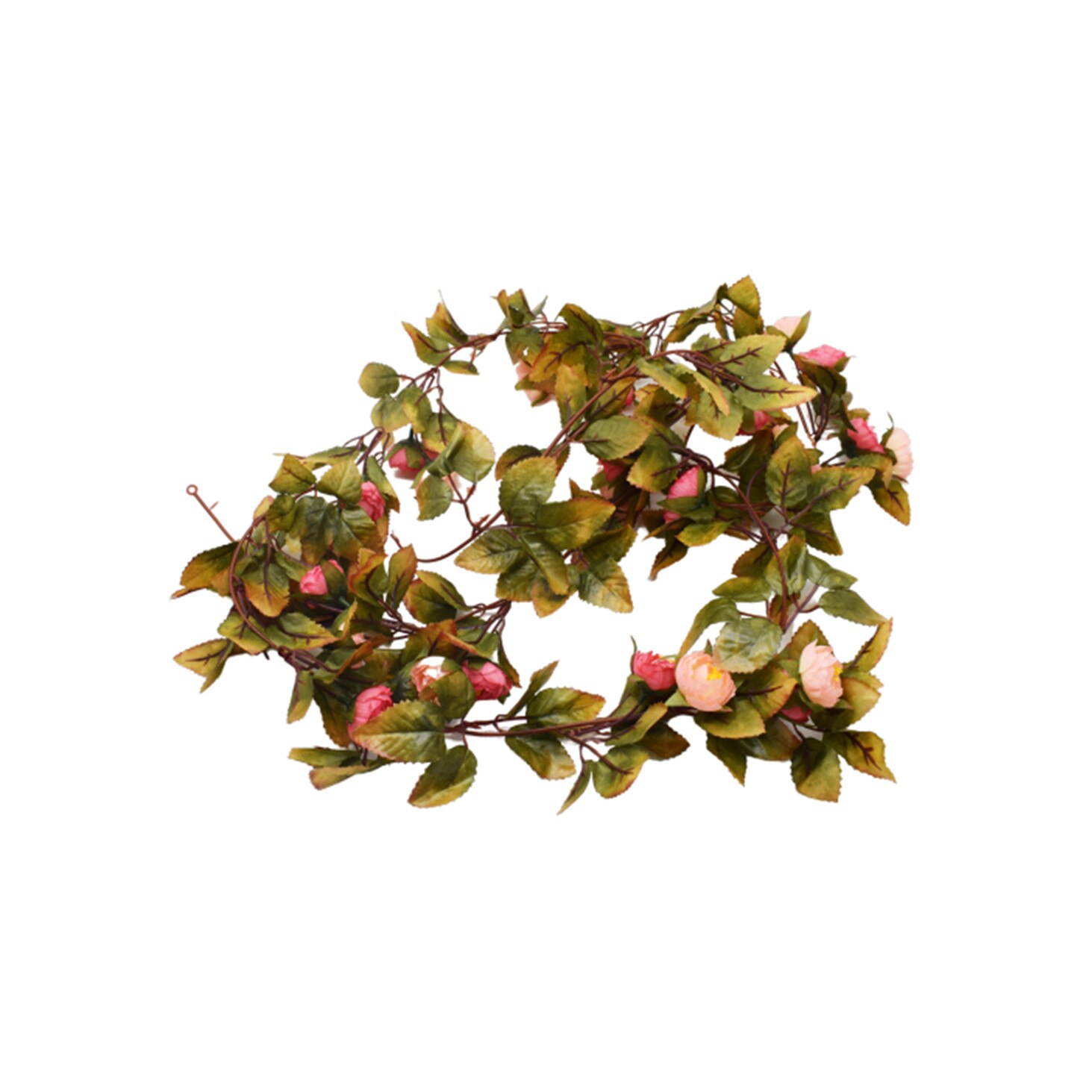 Ghirlanda din flori de trandafir, Naimeed D3076, culoare Roz, 56 x 16 cm