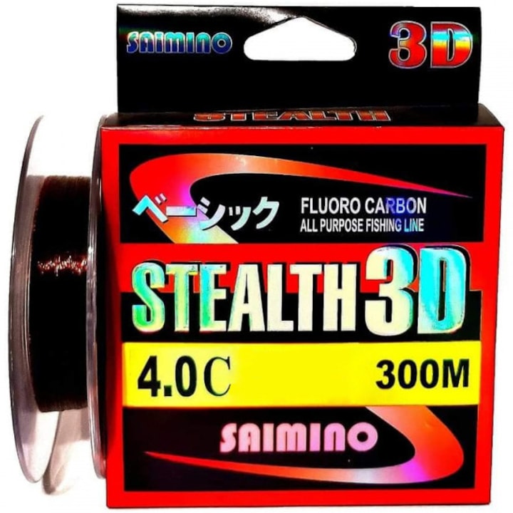 Saimino Stealth 3D Fluoro Karbon Monofil Horgászzsinór, 300m, 0.25 mm
