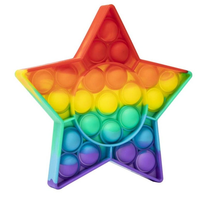 Pop it Now & Flip it Toy, Push Bubble Star Multicolor Model 5