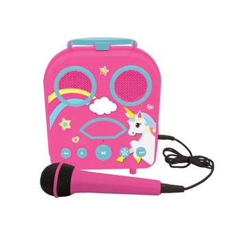 Jucarie interactiva Karaoke portabil, Unicorn, Lexibook Jucarie interactiva Karaoke portabil, Unicorn, Lexibook
