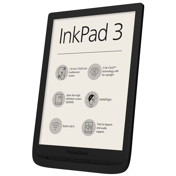 Pocketbook eBook Inkpad 3 6A´A´eBook olvasó, 8 GB, 1900 mAh, fekete