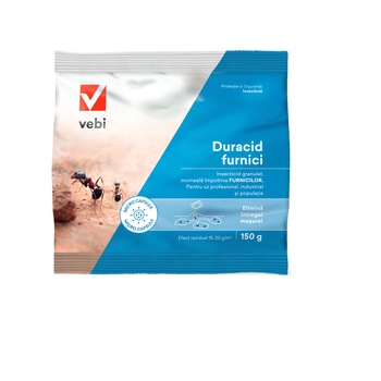 Insecticid profesional granule Duracid 150 gr anti furnici si alte insecte taratoare Insecticid profesional granule Duracid 150 gr anti furnici si alte insecte taratoare
