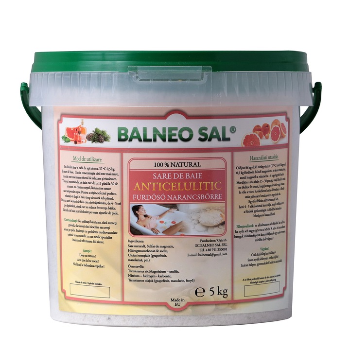 Sare de baie Anticelulitic, 5 Kg, Balneo Sal