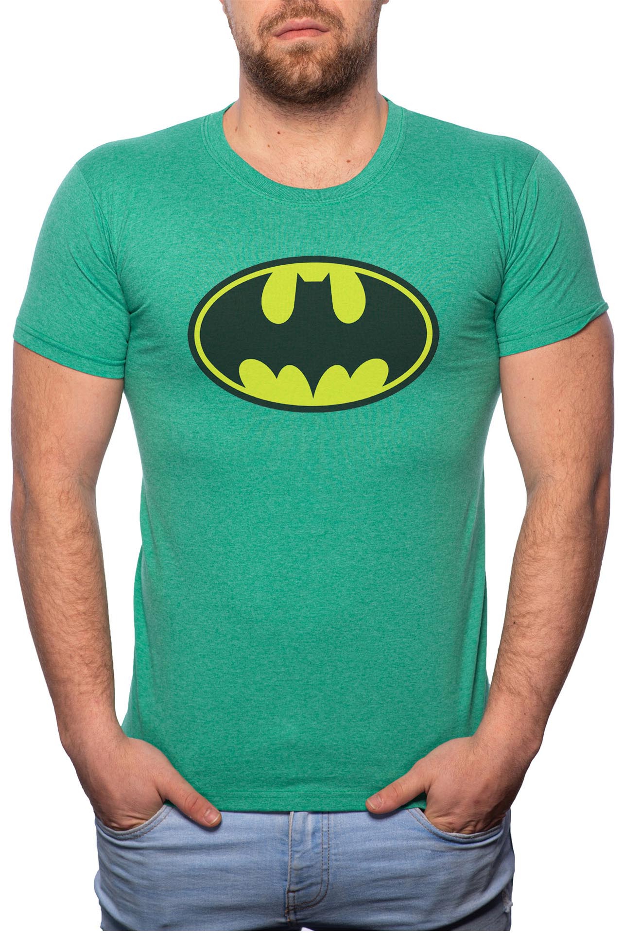 Tricou barbati, Batman, 100% Bumbac, G19, Verde