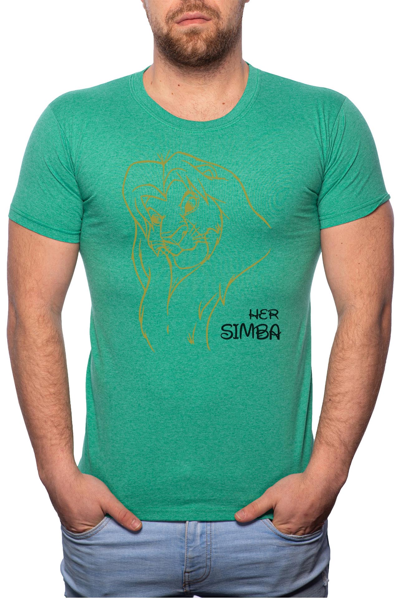 Tricou barbati, Simba, 100% Bumbac, G23, Verde