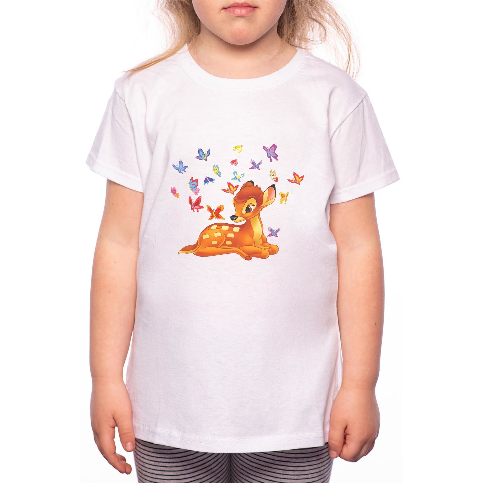 Tricou Fetita, Deer Princess, 100% Bumbac, Alb, W95
