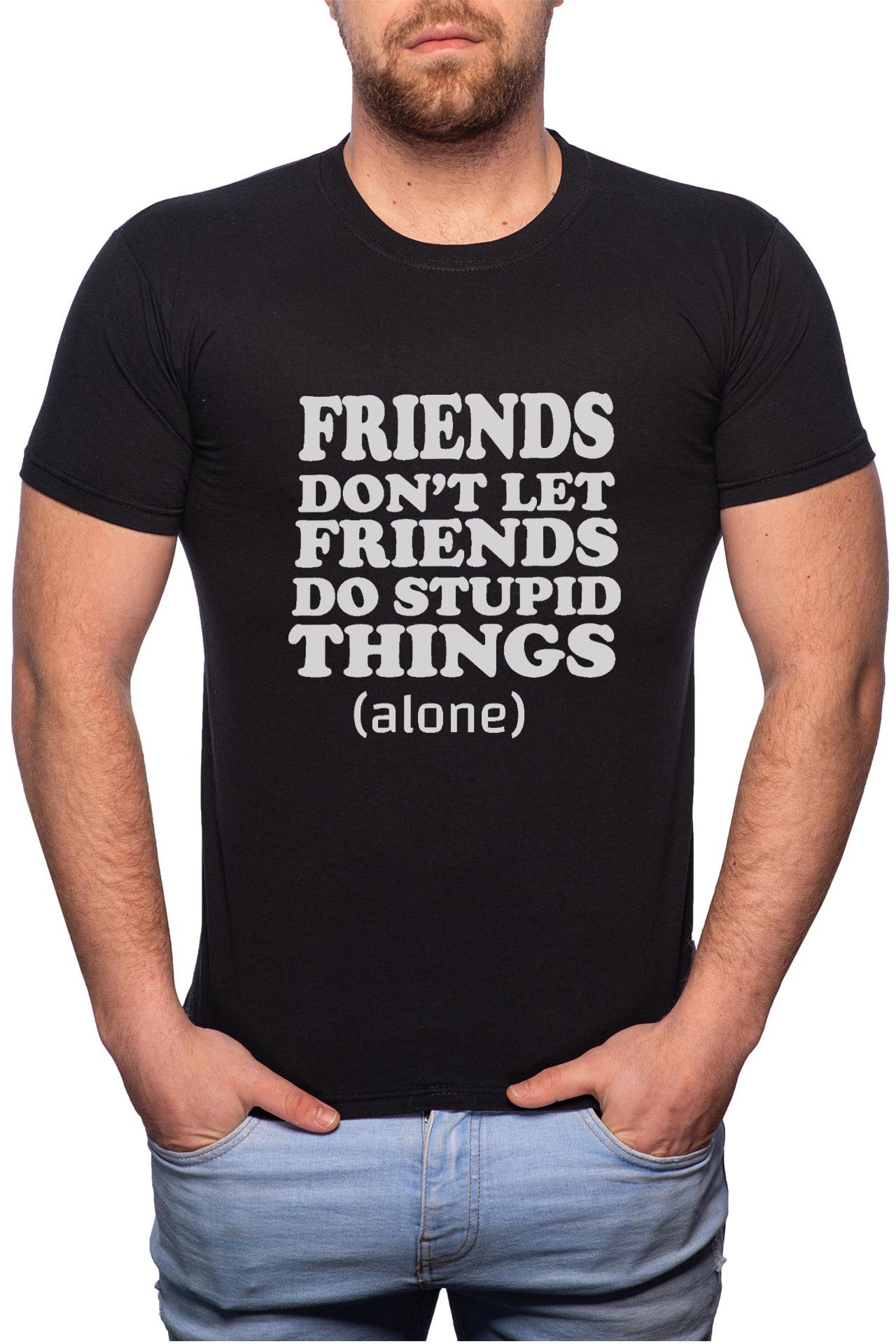 Tricou barbati, Friends, 100% Bumbac, B32, Negru