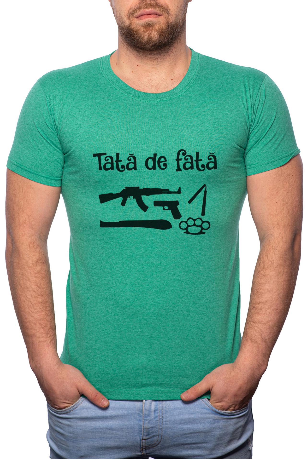 Tricou barbati, Tata de Fata, 100% Bumbac, G42, Verde