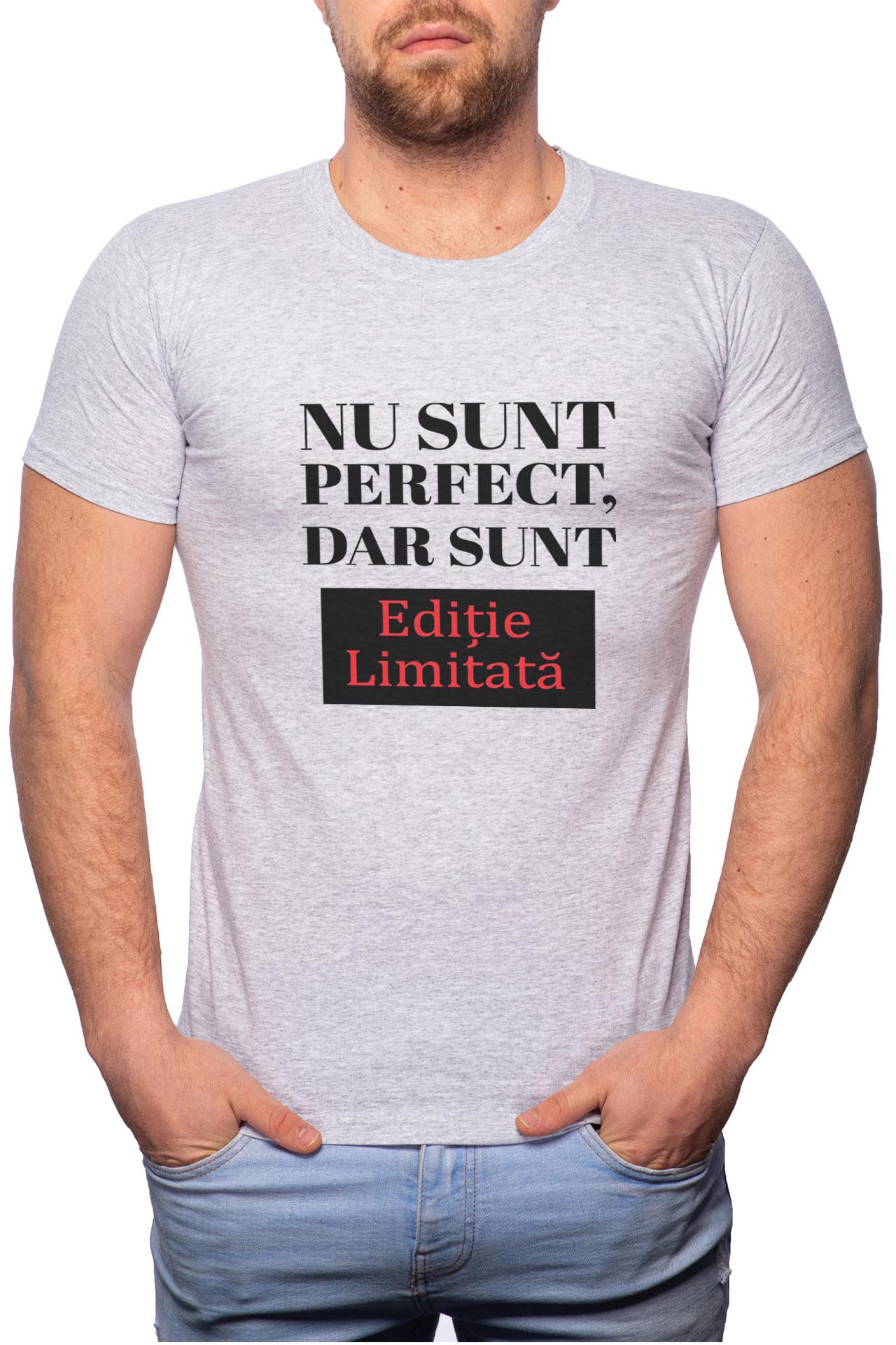 Tricou barbati, Editie Limitata, 100% Bumbac, GR62, Gri