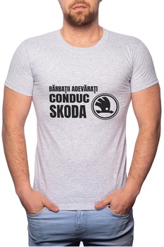Tricou barbati, Conduc Skoda, 100% Bumbac, GR69, Gri Tricou barbati, Conduc Skoda, 100% Bumbac, GR69, Gri