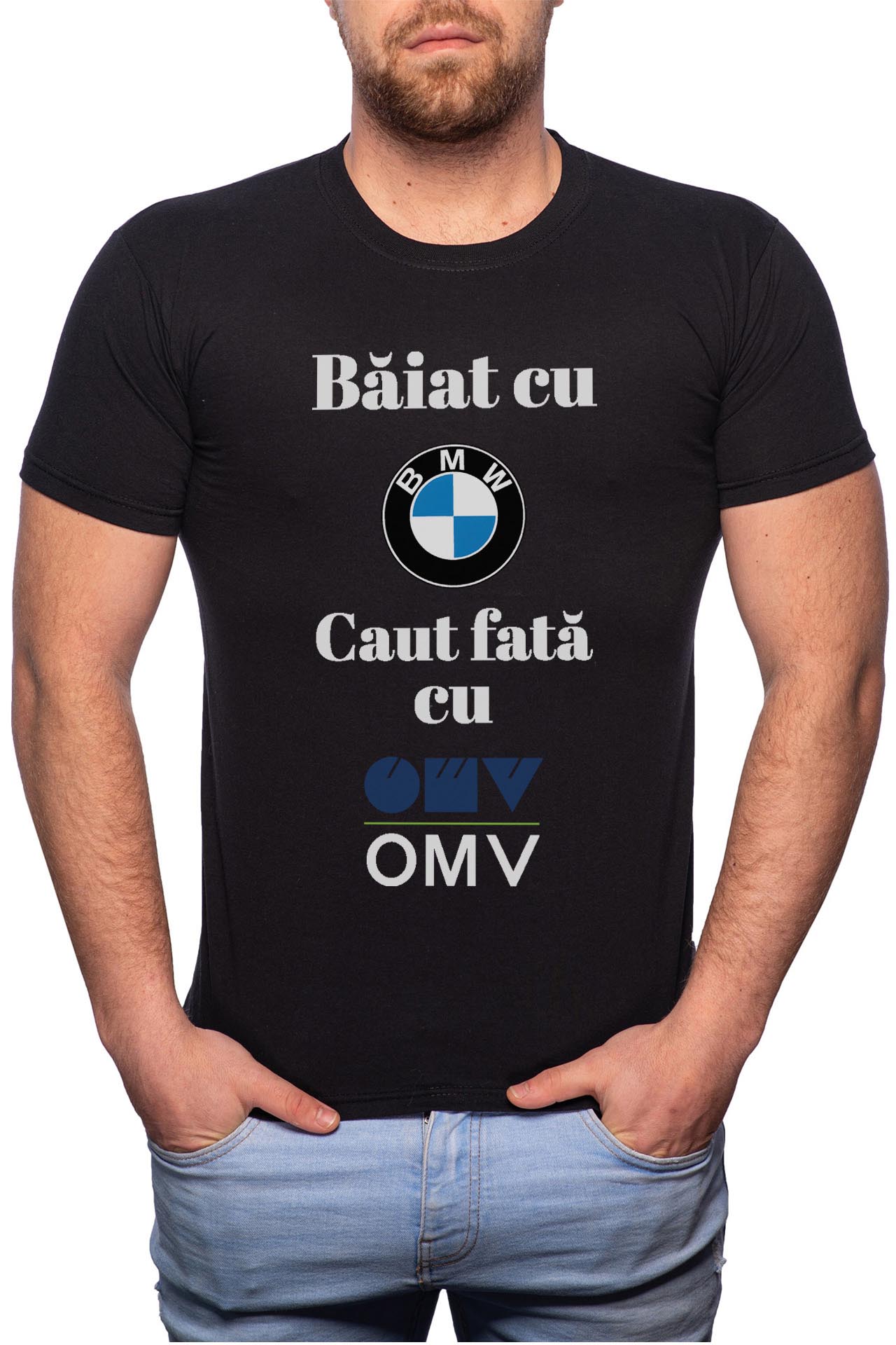 Tricou barbati, BMW - Benzinarie, 100% Bumbac, B70, Negru