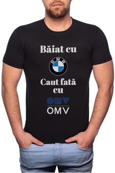 Tricou barbati, BMW - Benzinarie, 100% Bumbac, B70, Negru Tricou barbati, BMW - Benzinarie, 100% Bumbac, B70, Negru