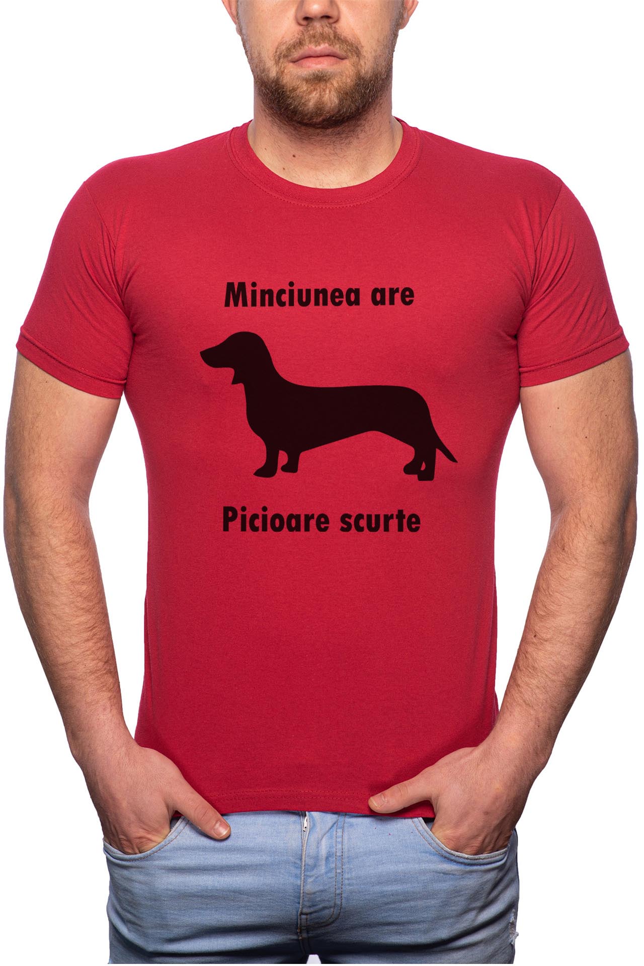Tricou barbati, Picoare Scurte, 100% Bumbac, R73, Rosu Bordeaux