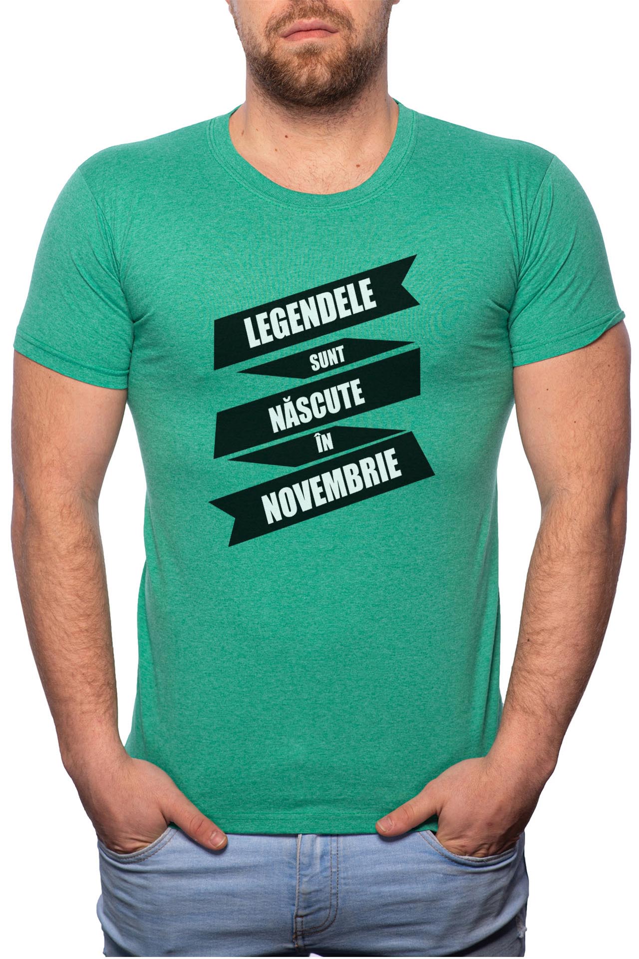 Tricou barbati, Nascute In Noiembrie, 100% Bumbac, G85, Verde