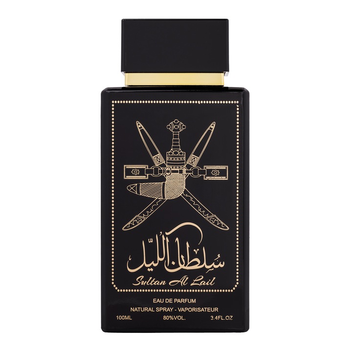 WADI AL KHALEEJ SULTAN AL LAYL Arab parfüm, Férfi, 100 ml, Fekete