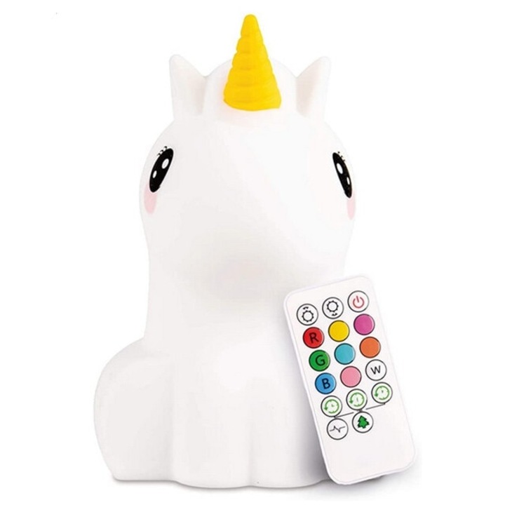 Lampa de veghe cu LED Swissant, Model Unicorn, Senzor tactil, Alb