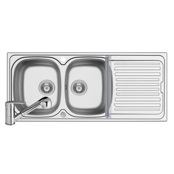 Pachet 3in1 chiuveta inox Pyramis Aurora baterie si ROLL UP 1160x500mm 2 cuve si picurator adancime 150mm pipa cu dus finisaj lucios Pachet 3in1 chiuveta inox Pyramis Aurora baterie si ROLL UP 1160x500mm 2 cuve si picurator adancime 150mm pipa cu dus finisaj lucios