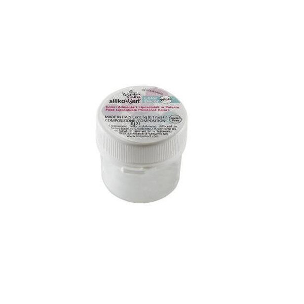 Colorant alimentar pudra, alb, Silikomart, 5 g